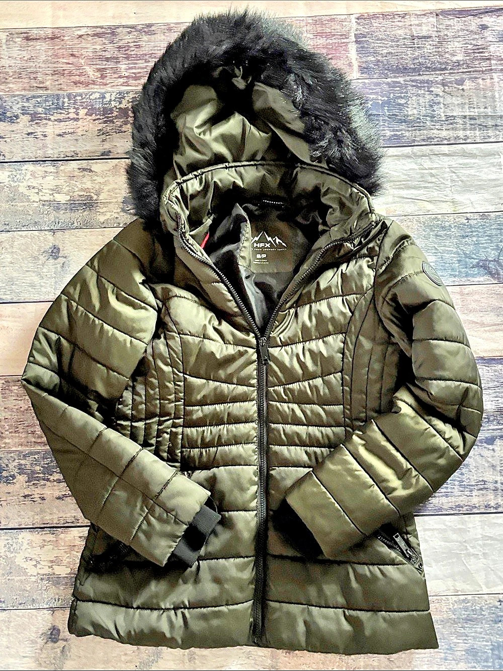HFX Puffer Jacket Green Small